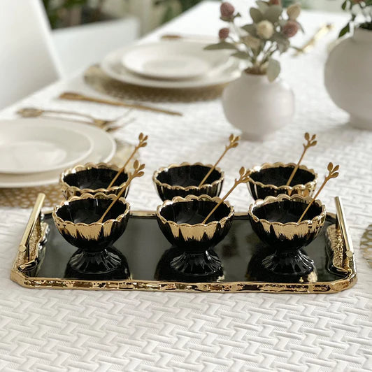 Dessert Bowls with Tray