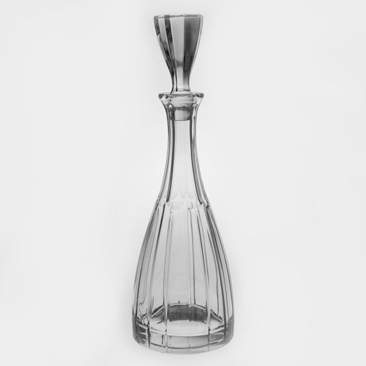 Tall crystal wine decanter